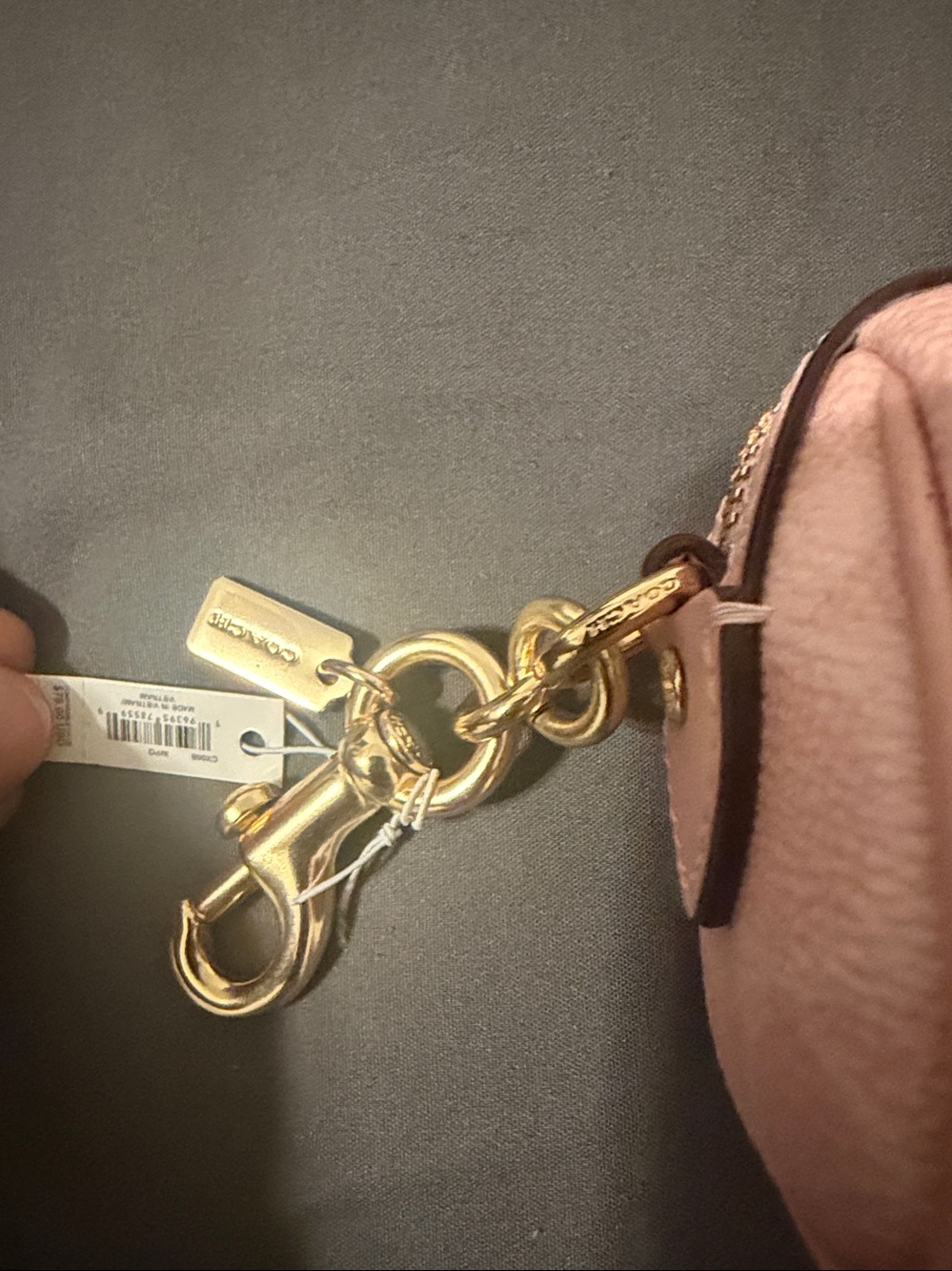 NWT-Coach Outlet Mini Rowan Bag Charm In Signature Canvas - Picture 5 of 7